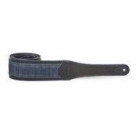Blue Denim Navy Leather Edge Strap 2.5"