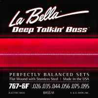 La Bella 767-6F Bass VI Stainless Steel Flat Wound - 26-95